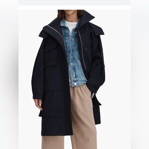 Reiss Midnight Blue Trench Coat